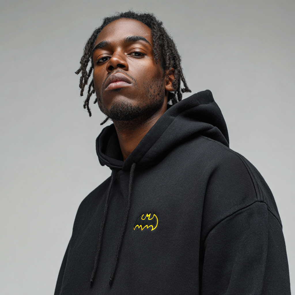 Embroided Bat Man logo