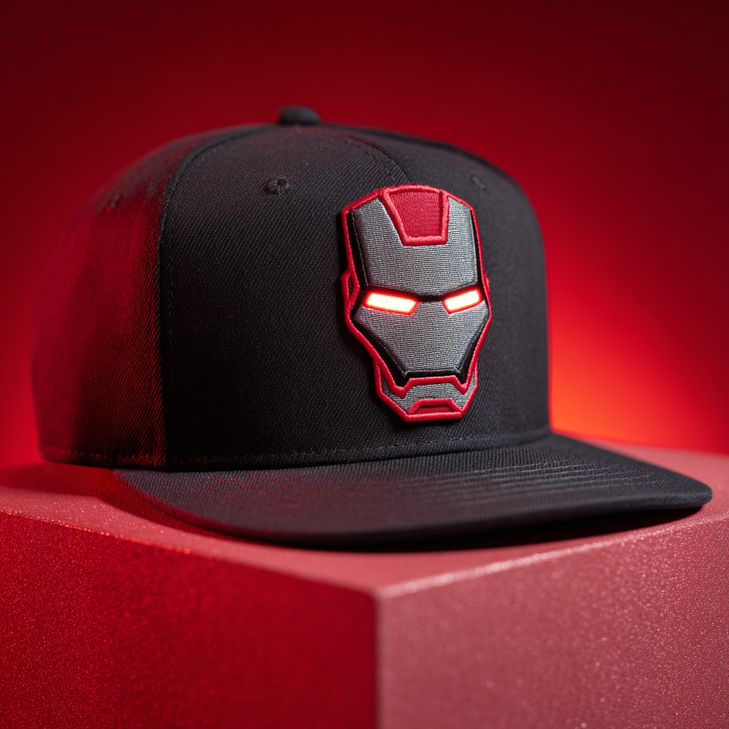 Iron Man Helmet Side Profile Embroidery