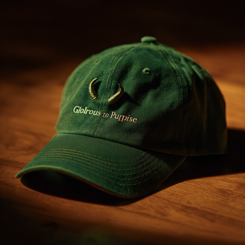 Green Cap With Loki Horns