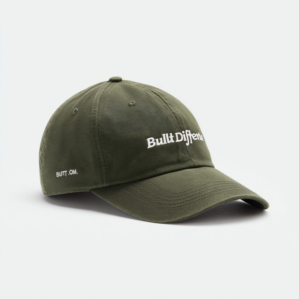 Built Different Embroided Quote