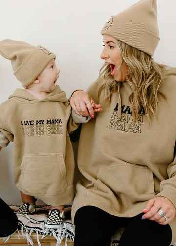 love Mama Hoddie Matching Design