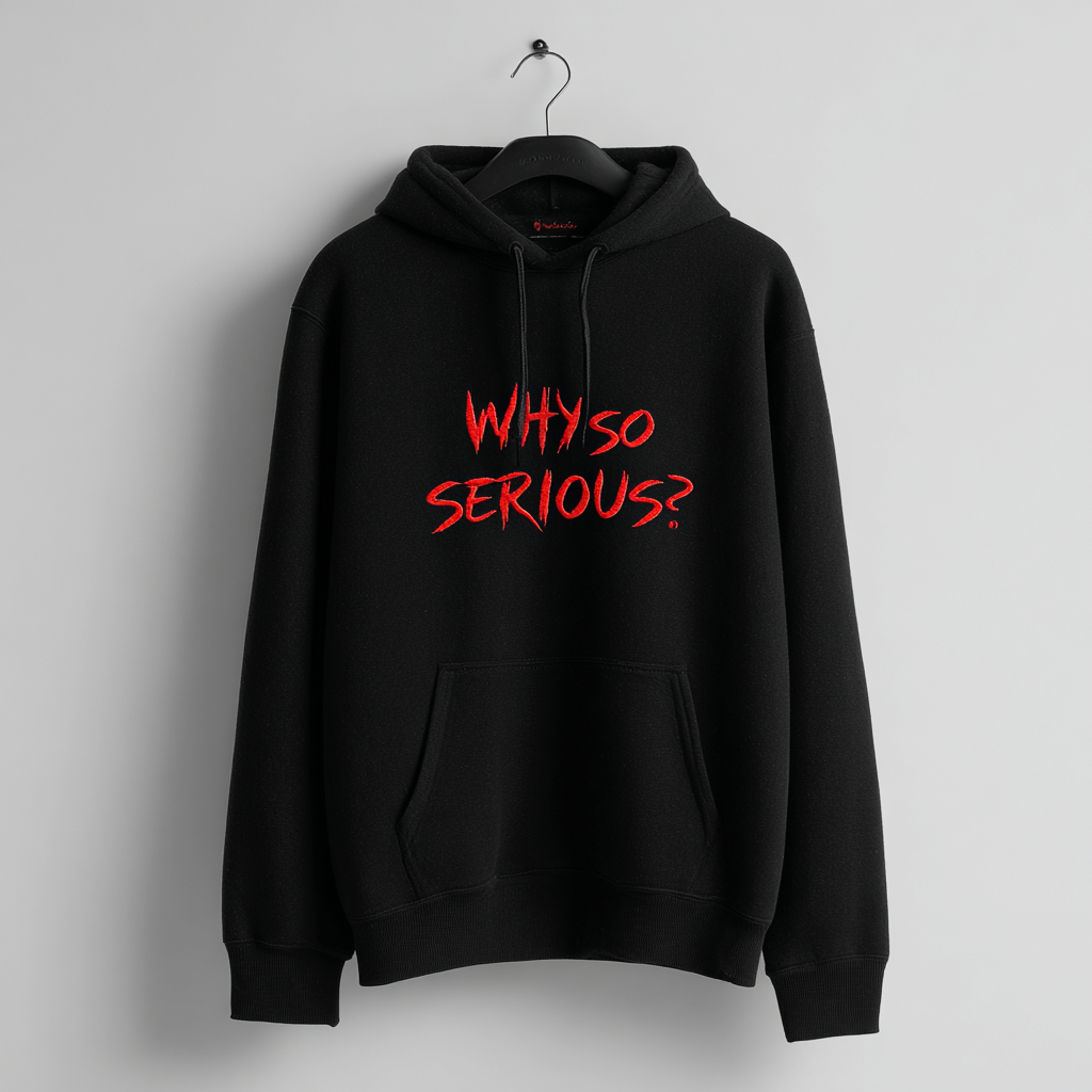 "Why so Serious" Embroided Quote