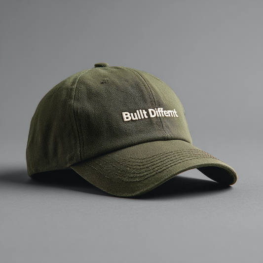 Built Different Embroided Quote