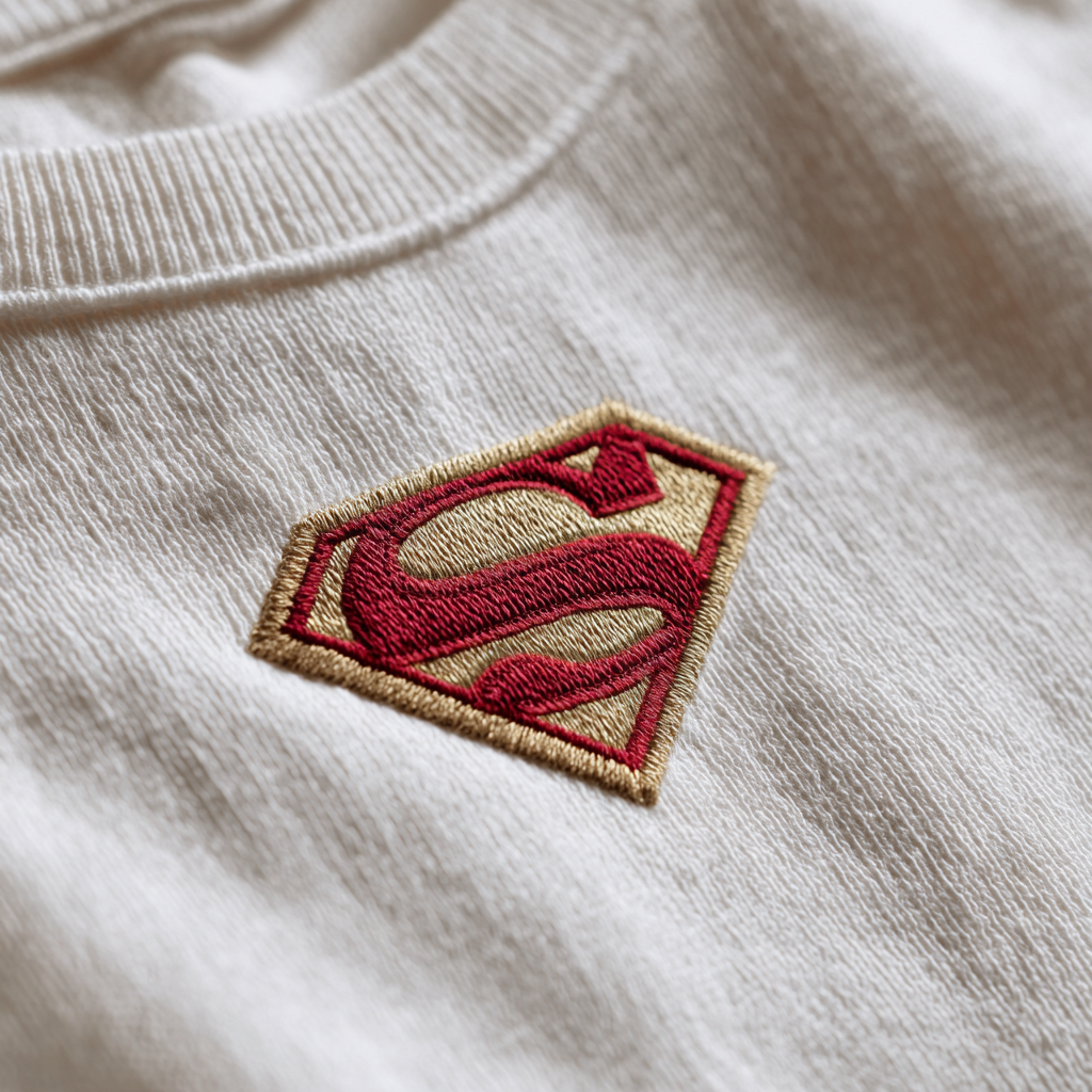 Super Man Symbol Embroidery