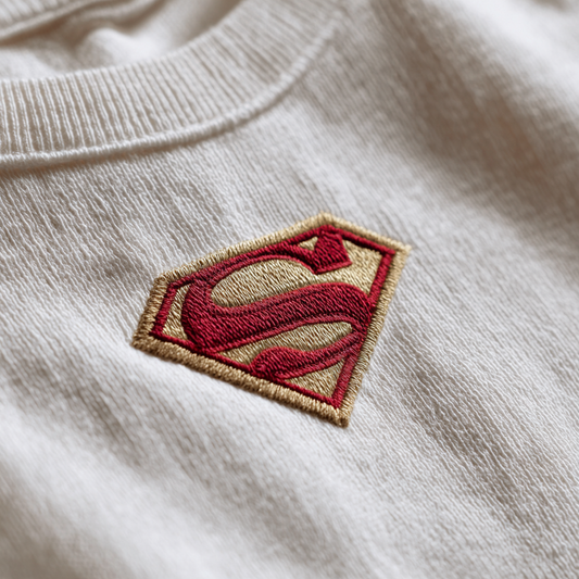 Super Man Symbol Embroidery